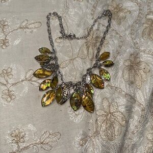 Elegant Silver and Gold Leaf Necklace